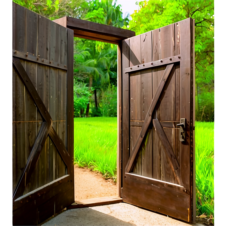 Open Door In Nature Setting Png 46