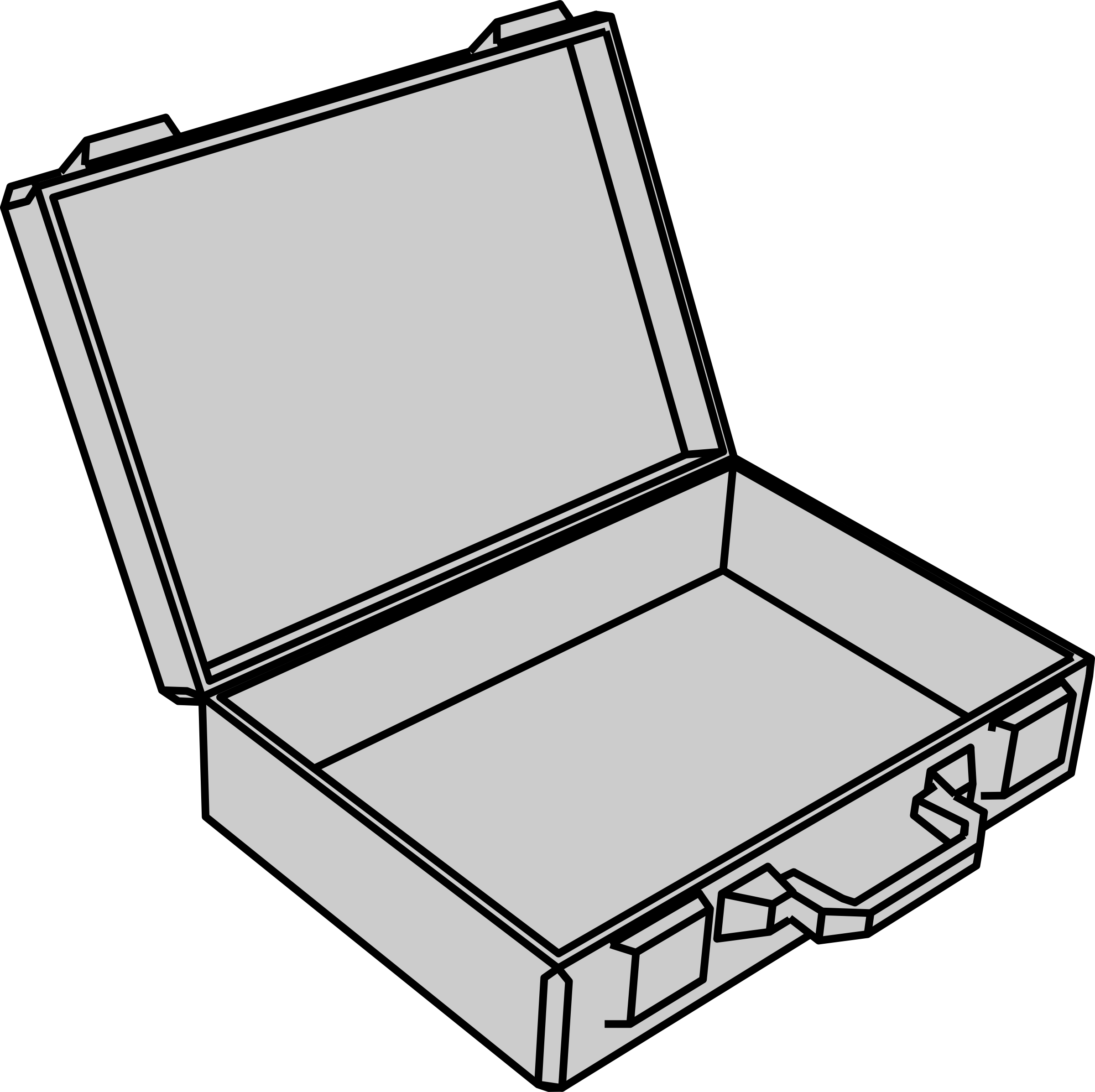 Open Empty Suitcase Illustration