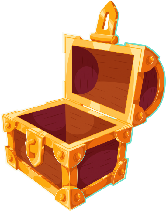 Open Empty Treasure Chest Illustration