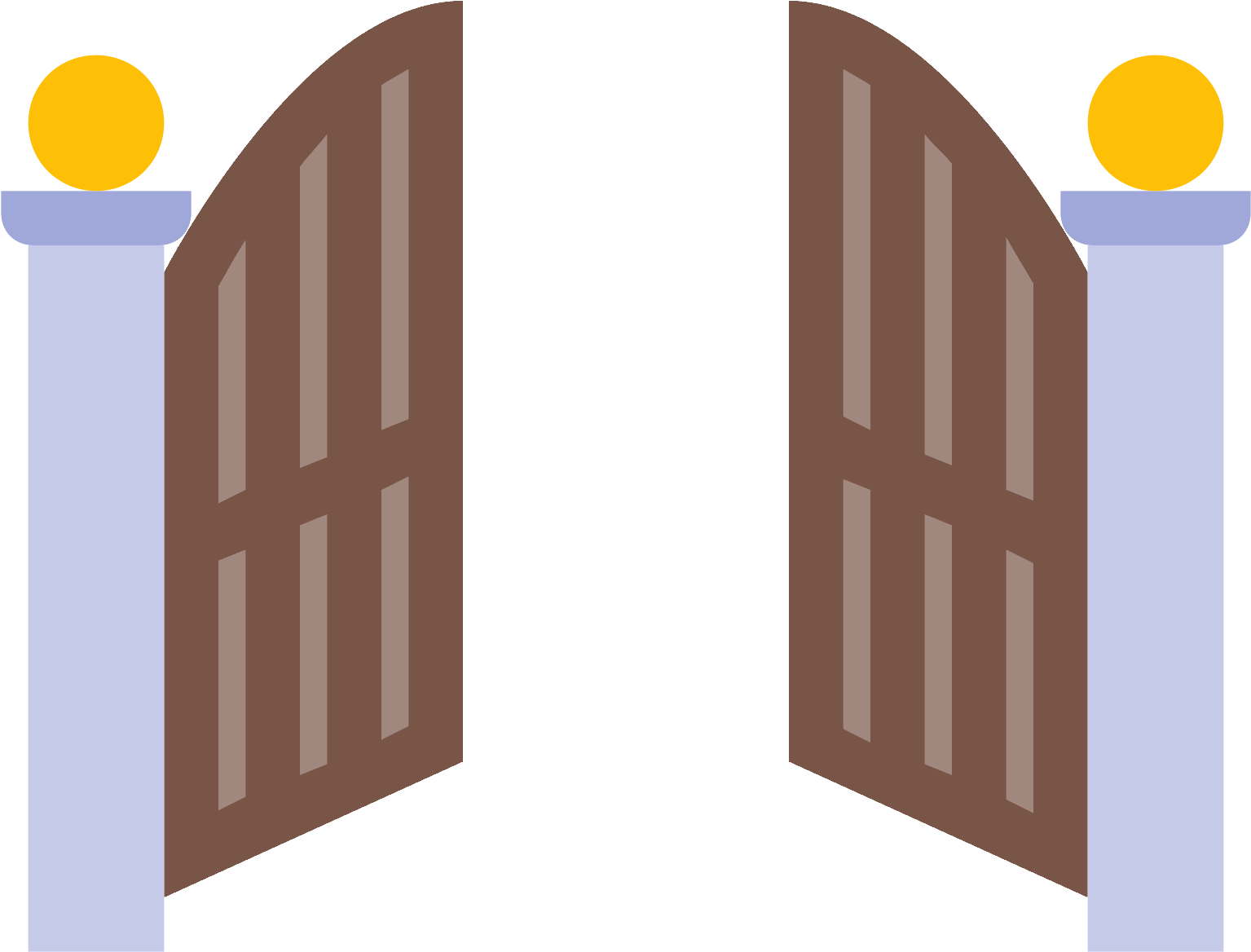 Open Garden Gate Illustration