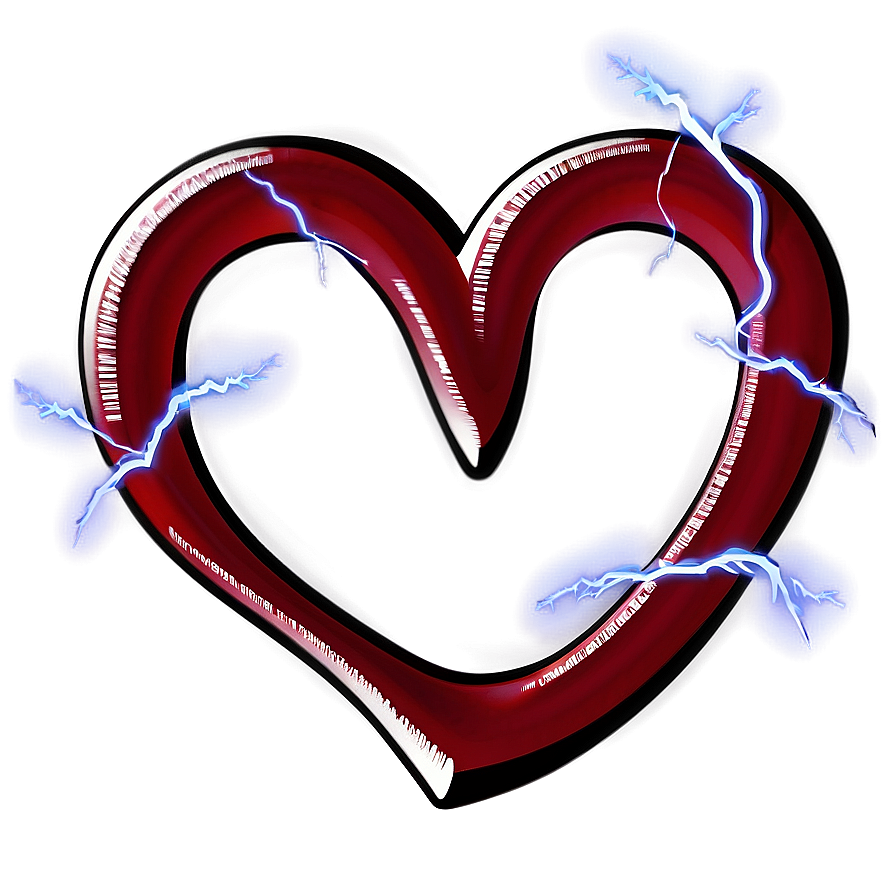 Open Heart With Lightning Png 81