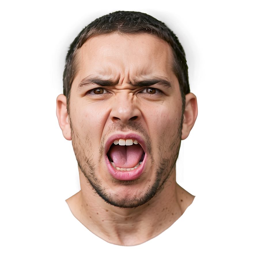 Open Mouth Angry Yell Png 61