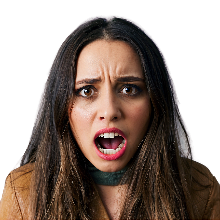 Open Mouth Horror Expression Png Hcq66