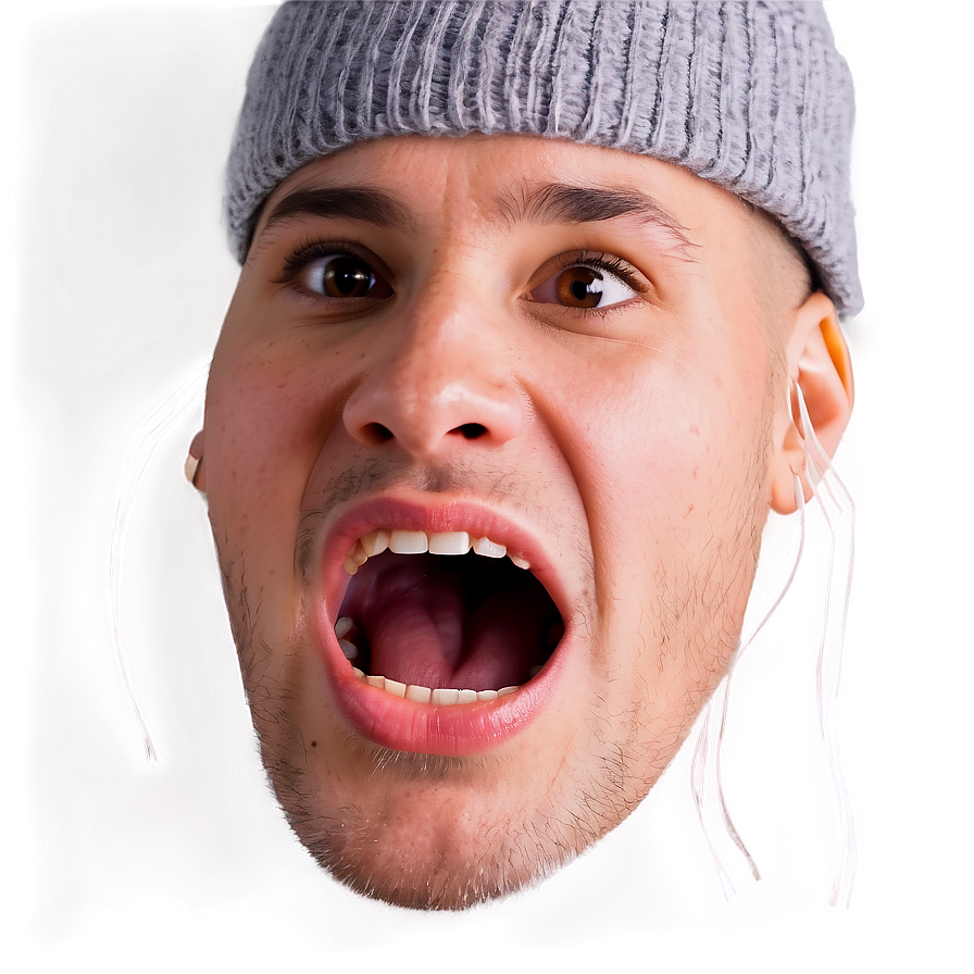 Open Mouth Yelling Loud Png 36