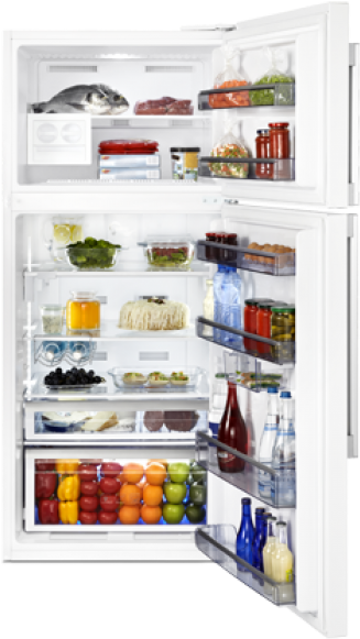 Open Refrigerator Fullof Food