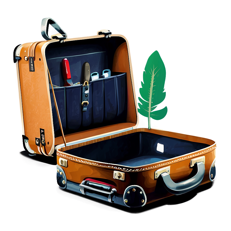 Open Suitcase For Adventure Png 30