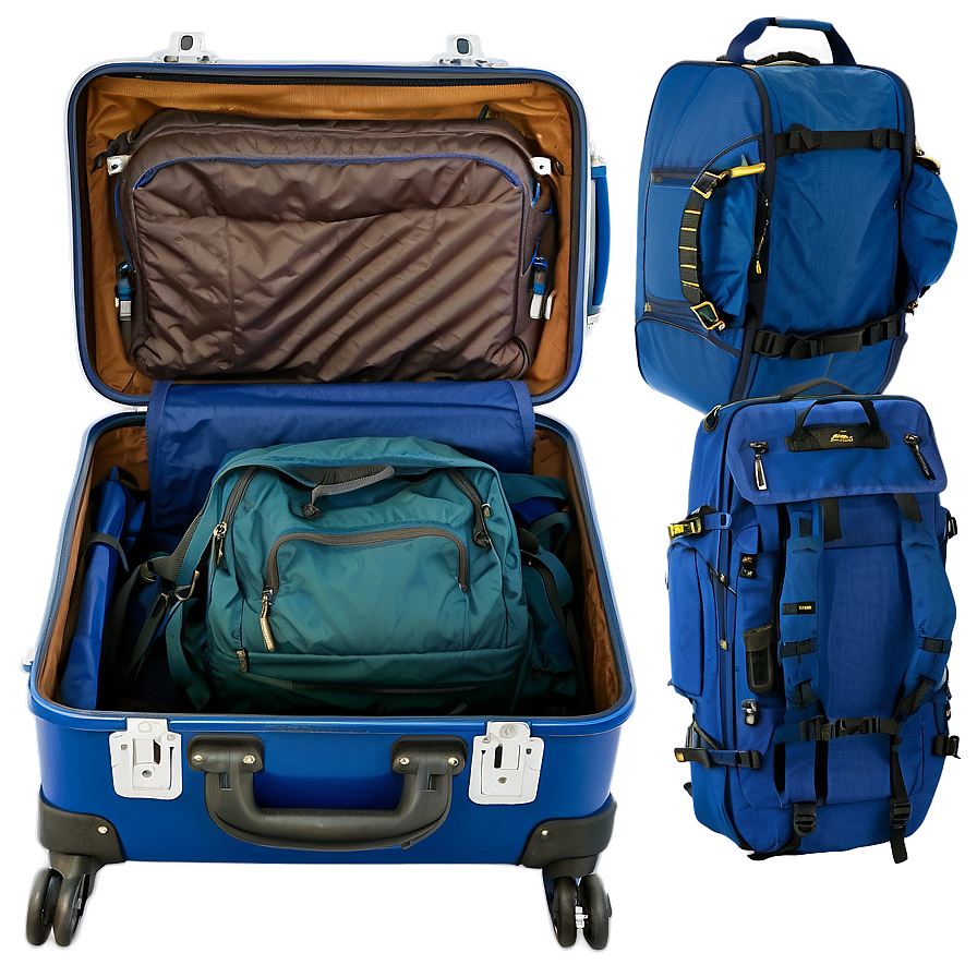 Open Suitcase For Camping Png Axv7