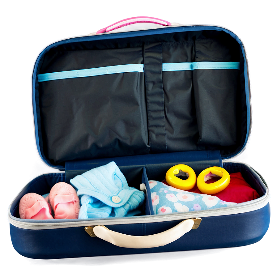 Open Suitcase With Baby Items Png 06212024