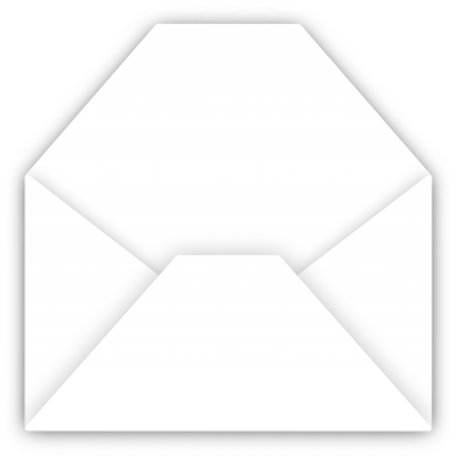 Open White Envelope Icon