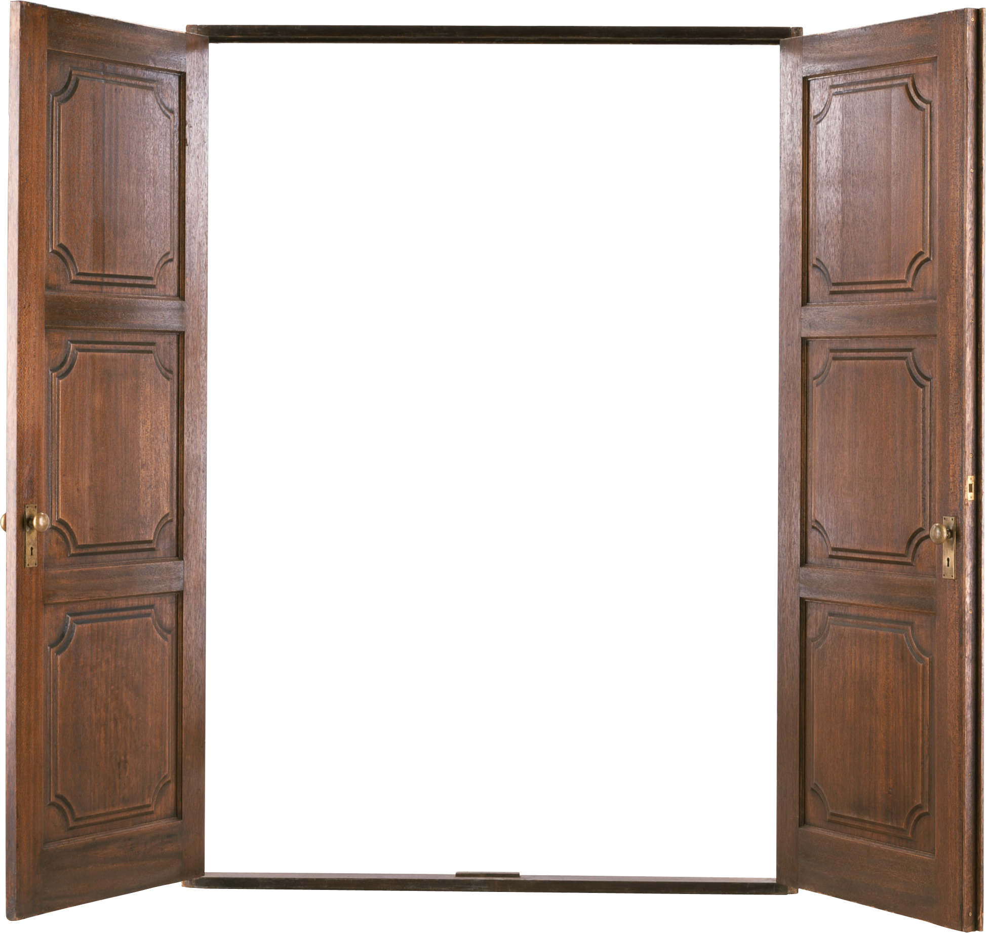 Open Wooden Double Doors