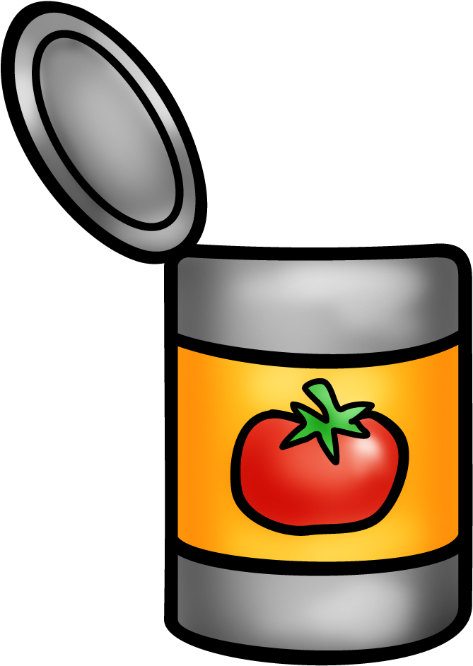 Opened Tomato Can Clipart