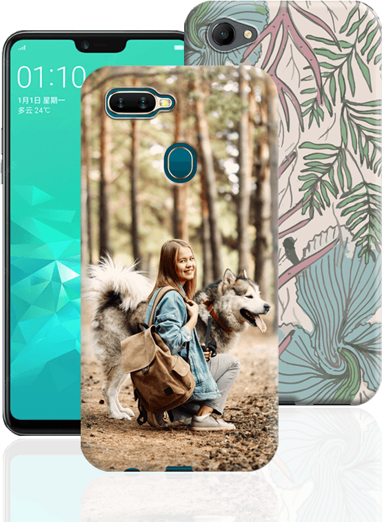 Oppo Mobile With Custom Forest Case Design