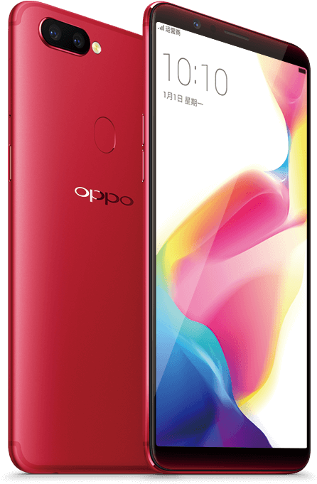 Oppo Red Smartphone Displayand Back