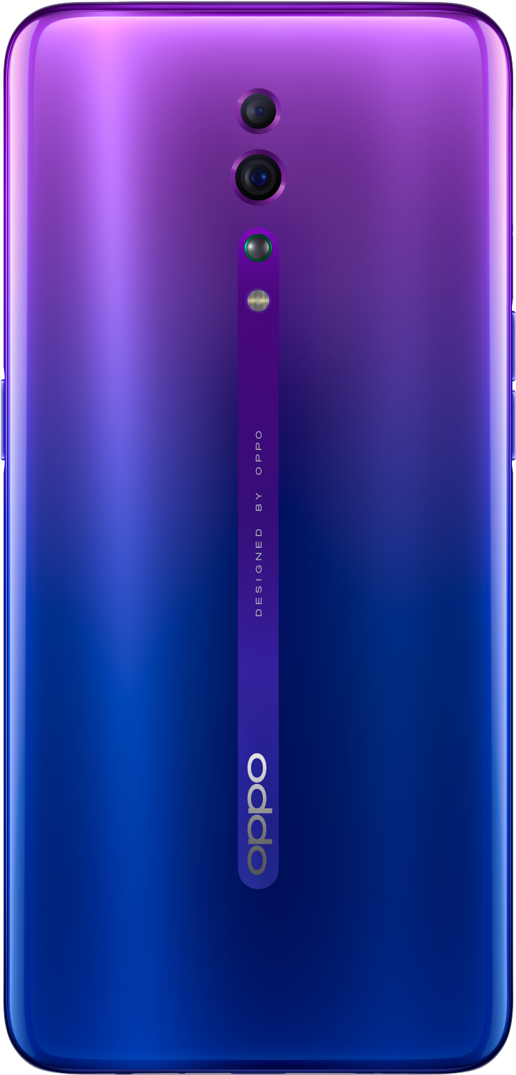 Oppo Smartphone Purple Gradient Back Camera Design