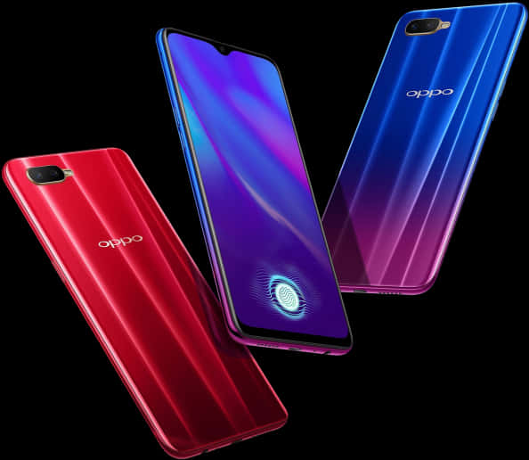 Oppo Smartphones Redand Blue