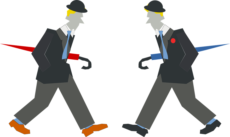 Opposing Detectives Vector Art