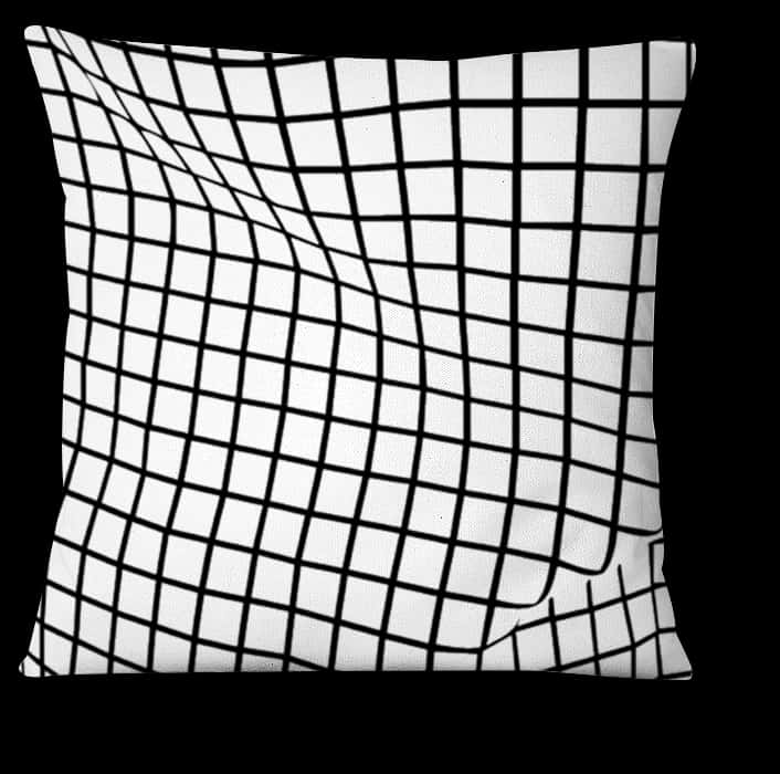 Optical Illusion Grid Pillow