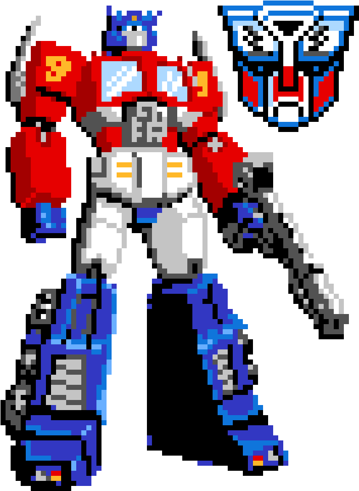 Optimus Prime Pixel Art