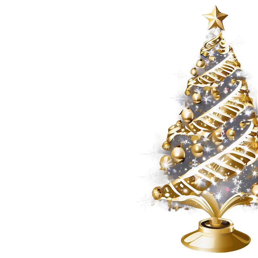 Opulent Gold And White Christmas Tree Png 06282024