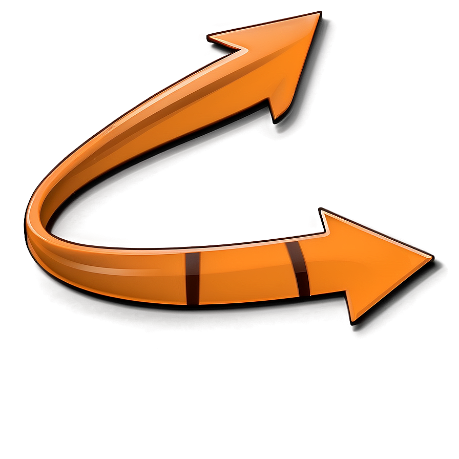 Orange Arrow Bookmark Icon Png Wdx80