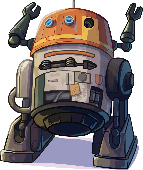 Orange Astromech Droid Illustration