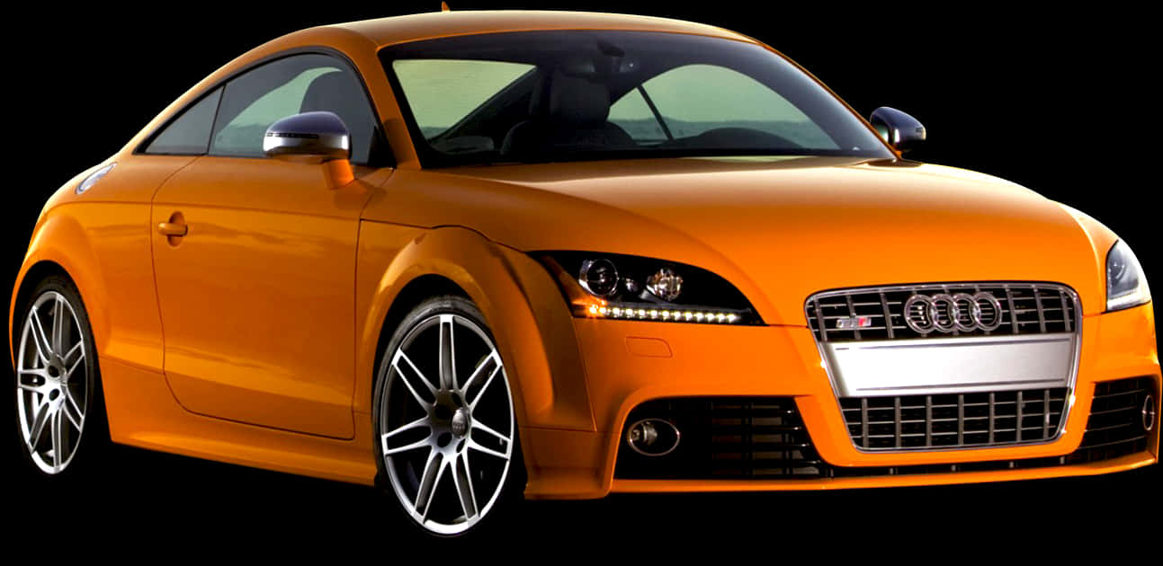 Orange Audi T T Coupe Side View