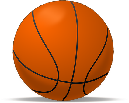 Orange Basketball Black Background