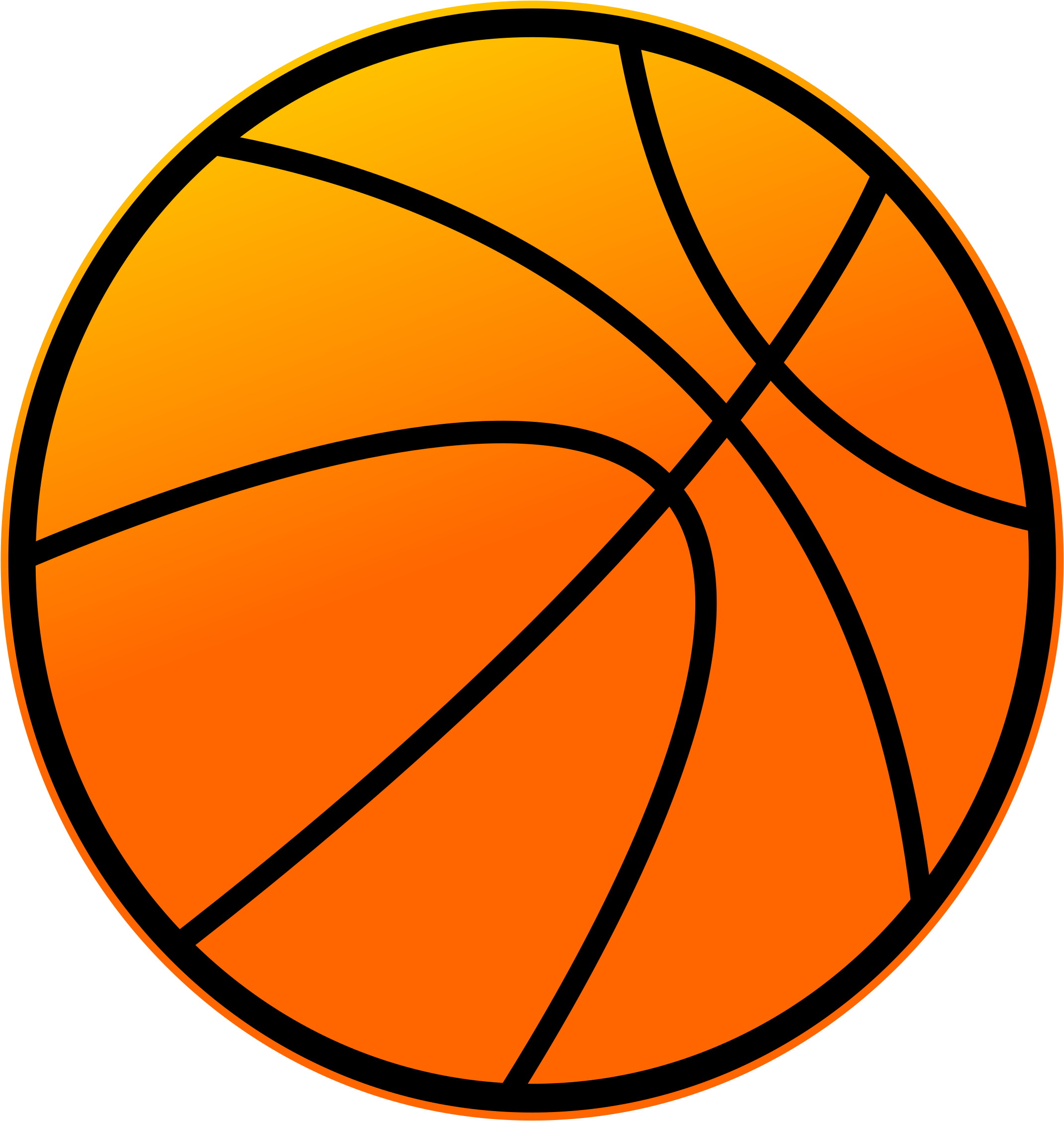 Orange Basketball Clipart