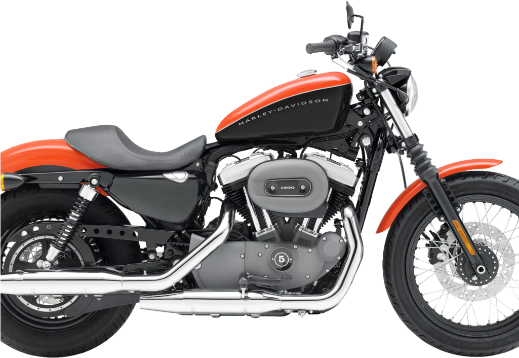 Orange Black Harley Davidson Motorcycle