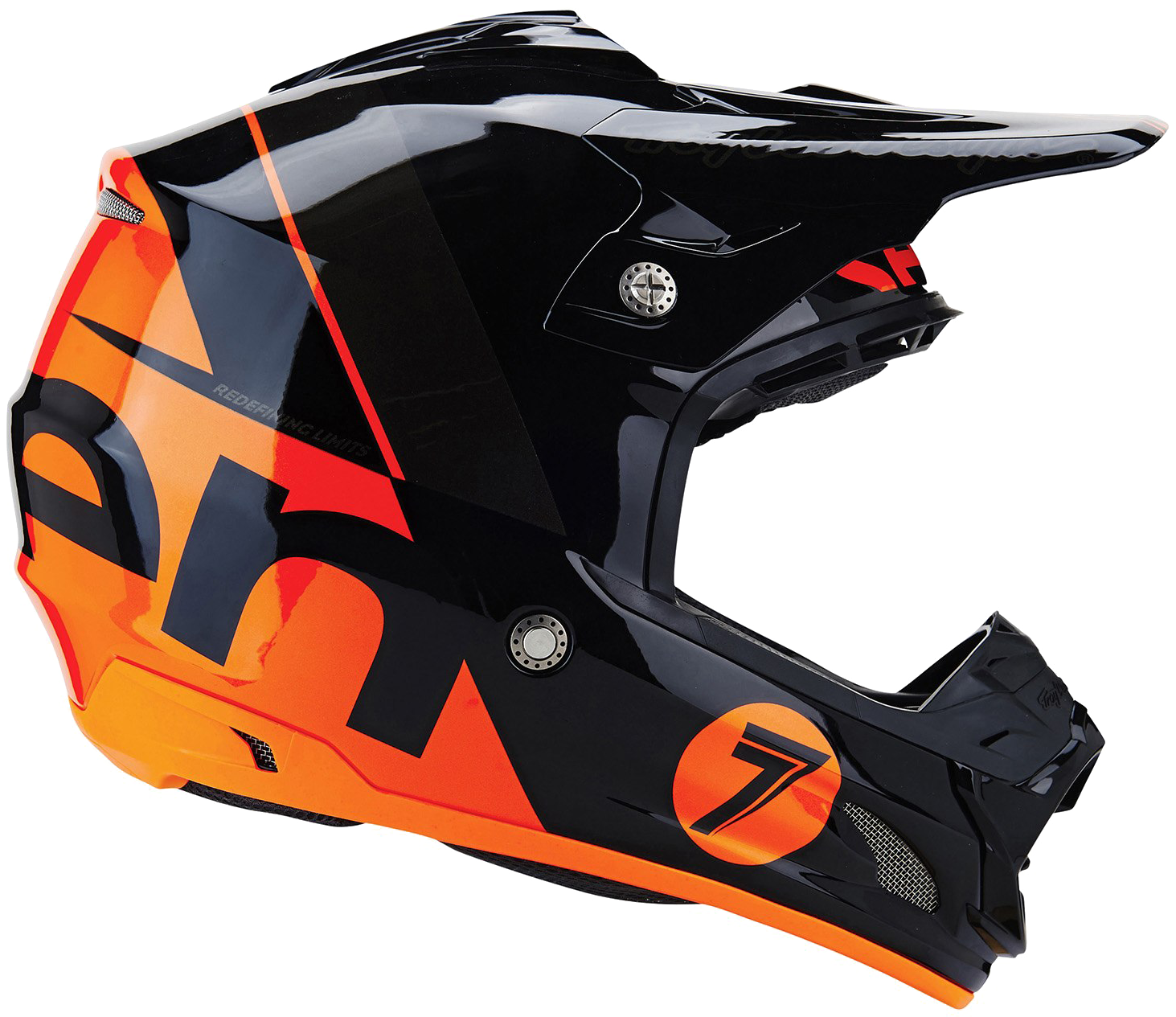 Orange Black Motocross Helmet