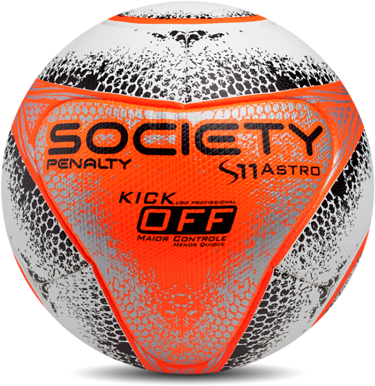 Orange Black Soccer Ball