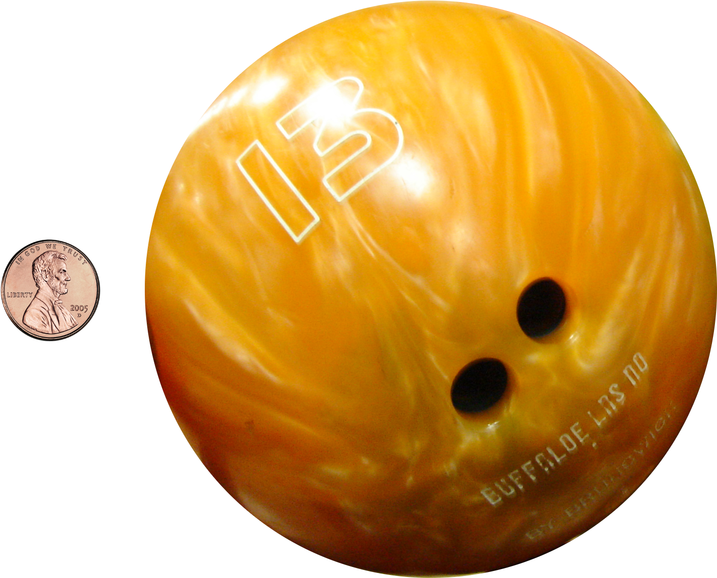 Orange Bowling Ball Number13