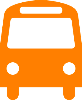 Orange Bus Icon Simple