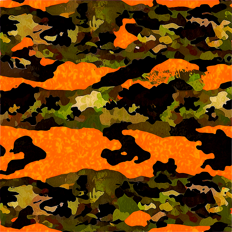 Orange Camouflage Pattern Png Coa