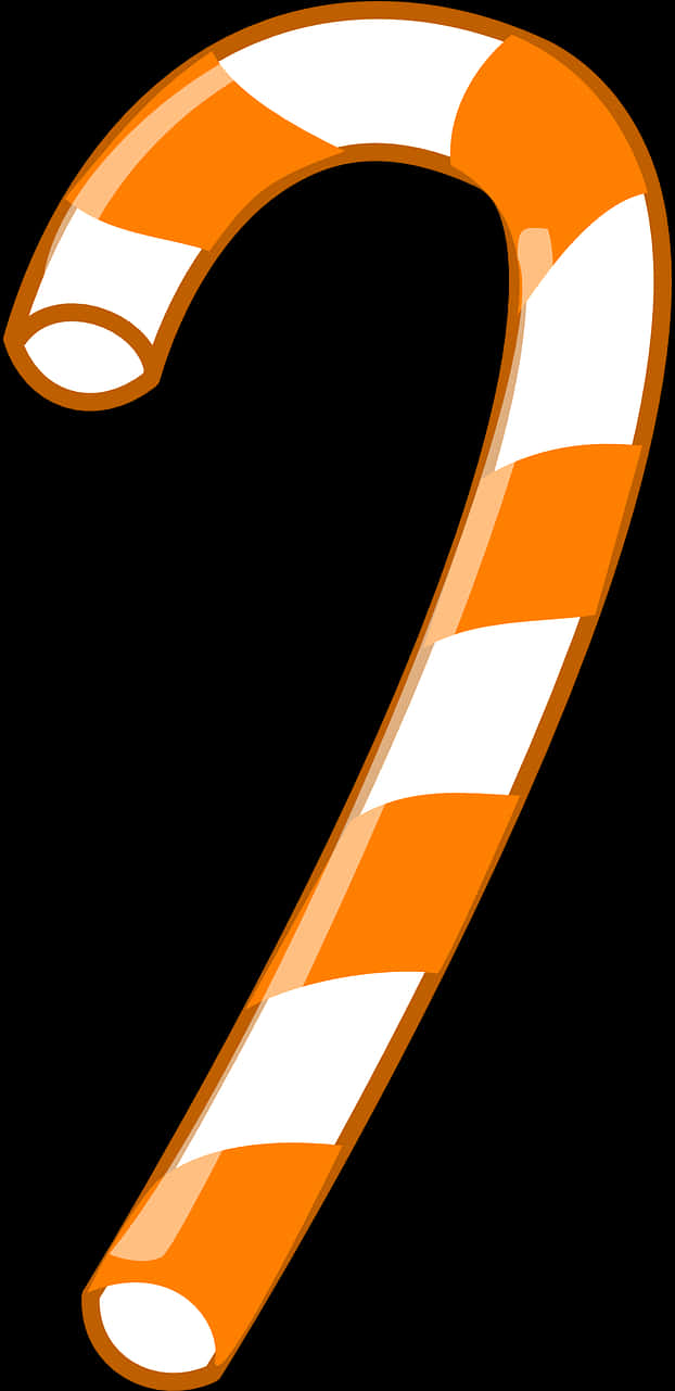 Orange Candy Cane Graphic