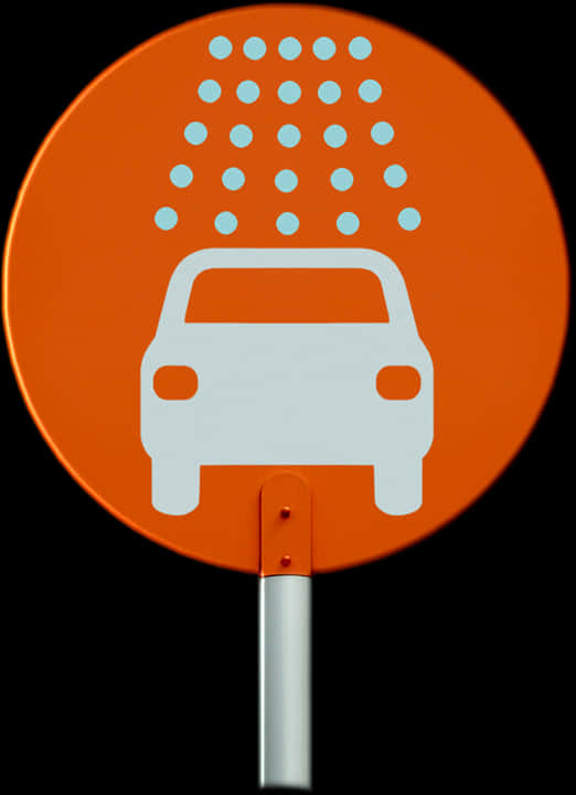 Orange Car Sign Vector