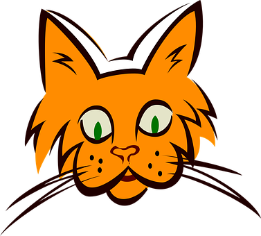 Orange Cartoon Cat Graphic