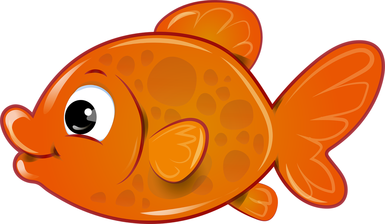 Orange Cartoon Fish Clipart