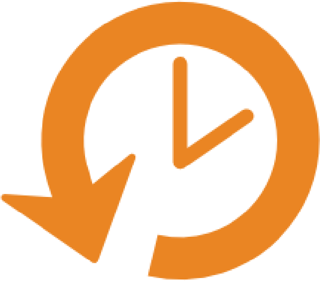 Orange Clock Icon