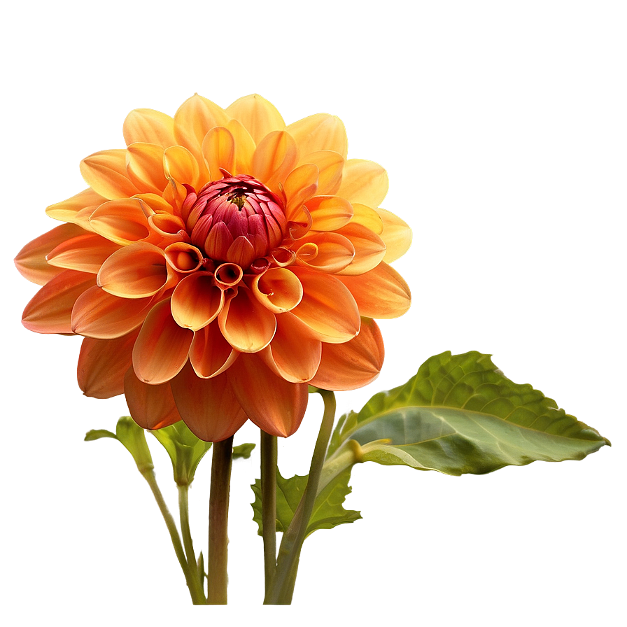 Orange Dahlia Sunset Png 06112024