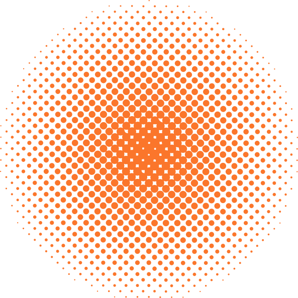 Orange Dot Concentric Circles Pattern