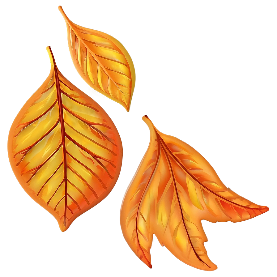 Orange Fall Leaf Transparent Png Mvx13