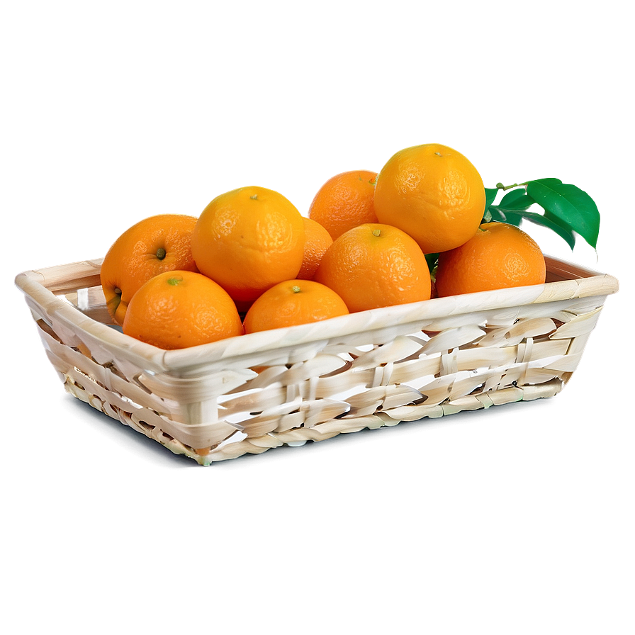 Orange Fruit Basket Png Ued69