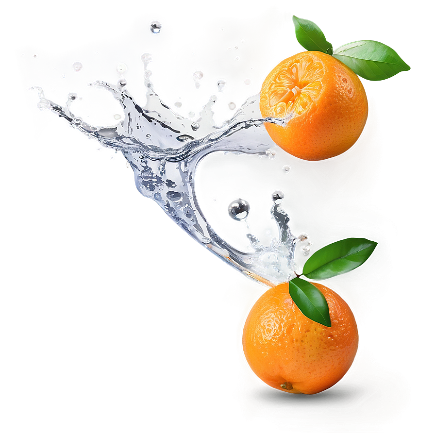 Orange Fruit Splash Png Qad15