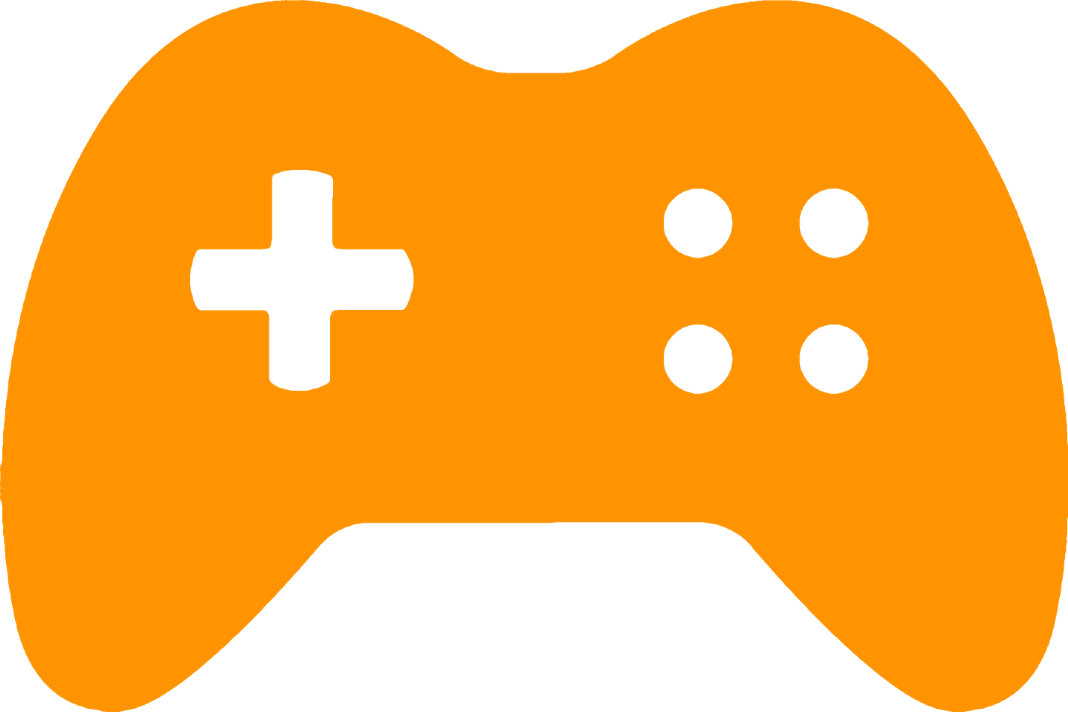 Orange Game Controller Vector