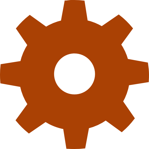 Orange Gear Icon