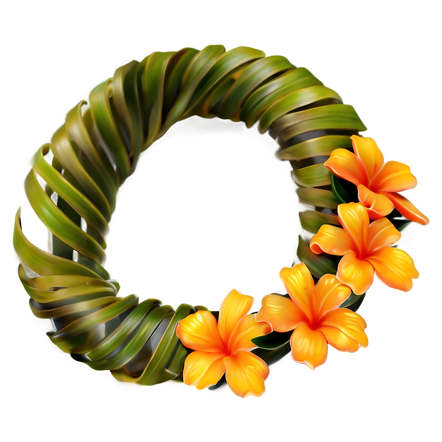 Orange Hawaiian Lei Png Sfq67