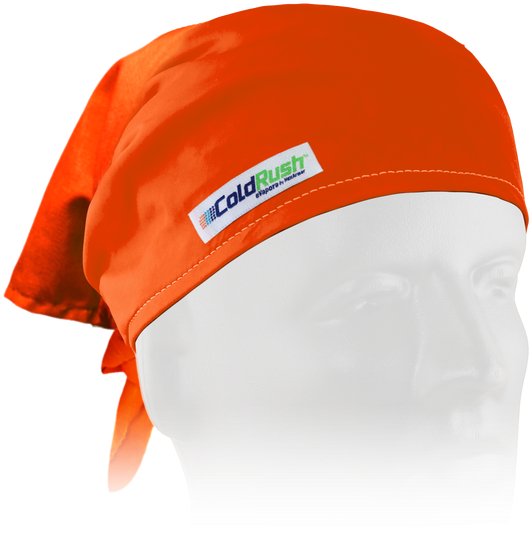 Orange Head Bandanaon Mannequin