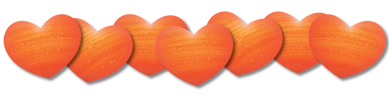 Orange Heart Border