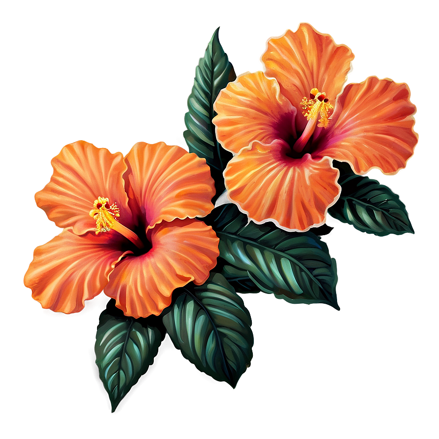 Orange Hibiscus Png Wcm